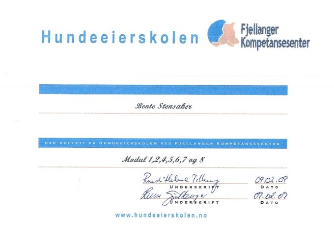 Kompetansebevis 